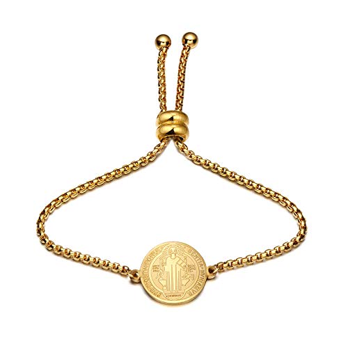 Yonhon St Saint Benedict Medal Bracelet San Benito Bracelet for Men Women by Yonhon - Used condition - US$10.65