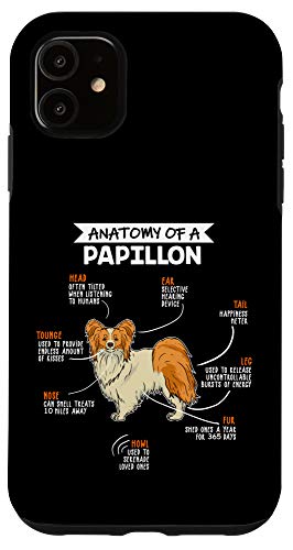 iPhone 11 Anatomy Of A Papillon Dog Funny Dog Lover Gift Case