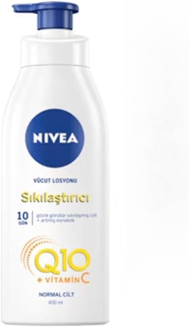 NIVEA Sıkılaştırıcı Vücut Losyonu Q10 + C Vitamini 400 Ml 48 Saat Vücut Nemlendirme Normal Ciltler
