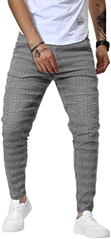 Men's Slim Fit Dress Pants Casual Stretchy Tapered Skinny Twill Chino Pants
