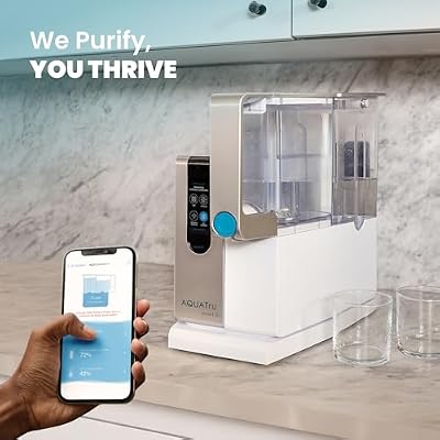 AquaTru Classic Smart Alkaline Countertop Water Purifier for PFAS & Other Contaminants with App | No Plumbing or Installation Required | BPA Free (AquaTru Smart Alkaline (Original))