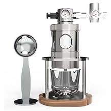 Coffee Machine,Espresso Maker,58mm Pneumatic Portable Manual Coffee Machine w/Pressure Gauge,16Bar Fast Extraction,Stainless Steel,Detachable Design