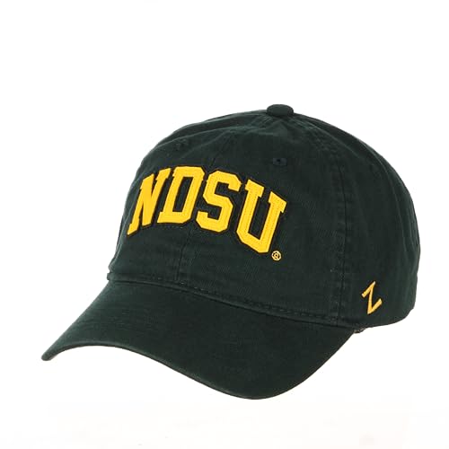 ZHATS North Dakota State Bison Scholarship Relaxed Fit Dad Cap - NCAA, Adjustable, Green NDSU Baseball Hat