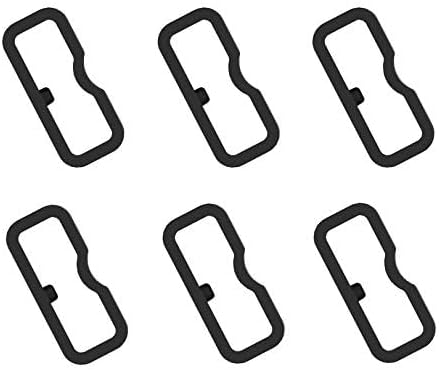 6-Pack Fastener Rings Compatible with Garmin Vivosmart 4/Vivofit 4/Vivofit 3/Vivofit jr/Vivofit jr 2/Vivofit jr 3 Band Keeper, Silicone Replacement Watch Band Loop/Holder/Retainer