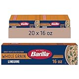 Barilla Whole Grain Linguine Pasta, 16 oz. Box (Pack of 20) - Non-GMO, Made With 100% Whole Grain Durum Wheat - Great Source of Fiber