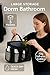 F-color Mesh Shower Caddy Portable, Upgrade Deeper 7 Pockets Shower Bag Basket Tote for College Dorm Room Toiletry Bathroom Essentials Gym Camp Quick Dry 2 handles with S Hook, Black