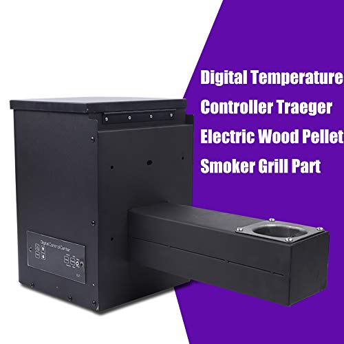 Pellet Smoker Hopper Assembly Kit, Electric Wood Pellet Smoker Grill Part With Digital Temperature Controller For Grill, Smoke, Bake, Roast, Braise, Bbq (Button Type) #TOP1