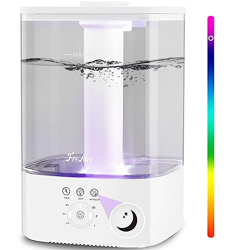 Cool Mist Humidifiers for Bedroom,FreAire 3.5L Smart 25dB MAX-Quiet Air Humidifier for baby with Top-Fill,40H working,8 Color Light,Ultrasonic Diffuser for Largeroom & Plants(Grey) Cool Mist Humidifiers for Bedroom,FreAire 3.5L Smart 25dB MAX-Quiet Air Humidifier for baby with Top-Fill,40H working,8 Color Light,Ultrasonic Diffuser for Largeroom & Plants(Grey)