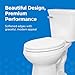 Gerber Viper Force Elongated Two-Piece Toilet with 12-in Rough-in, ADA Compliant Chair Height, High Efficiency 1.28 GPF, Soft-Close Seat and Install Kit with Wax Ring Included, White, GRS48352