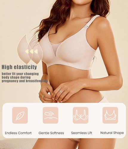 Image of Avidlove Nursing Bras for Breastfeeding Seamless Ultra Comfort Pregnancy Maternity Wireless Bralette
