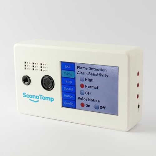 ScanaTemp AI Thermal Flame & Heat Detector for EV Charging, E-Bike Battery, and Garage Safety | Advanced Sound Monitor System