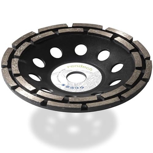 Profi Diamant Schleiftopf 180 mm für Beton, Stein, Fliesenkleber uvm. - Beton Schleifscheibe 180mm für Winkelschleifer | rendech® Markenqualität