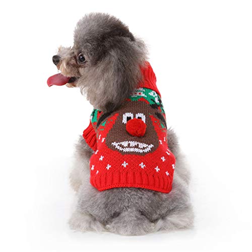 Scopri offerta per Koojawind Maglione con Gilet Natalizio per Cani E Gatti di Natale, Renne di Natale con Maglieria al Naso Pom per Chihuahua Jack Russel Bassotti Yorkshire Shih Tzu