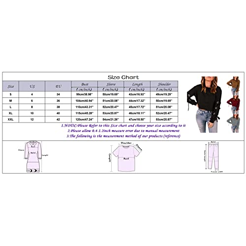 Uvwlwu Women Fashion Trend Round Neck Solid Color Pullover Casual Bandage Long Sleeved T Shirt Womens Long Sleeve Dark Gray #TOP4
