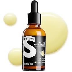 SKINERSE Retinol Serum for Face, Anti Aging Serum, Retinoid Collagen with Vitamin E Resurfacing Facial Rapid Fine Lines Repair, Brightening Pore Minimizer for Face Daily Skin Care Treatment 1oz