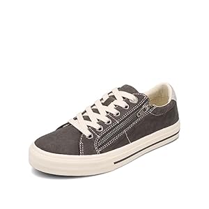 Taos Z Soul Women’s Sneaker – Stylish Platform Sneaker with Removable Footbed, Arch Support, Premium Cushioning, Lace-Up Adjustability, and Easy Access Zipper