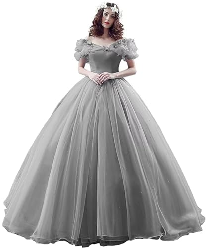 Image of Women's Off Shoulder Quinceanera Ball Gowns Masquerade Princess Long Prom Formal Evening Party Dress