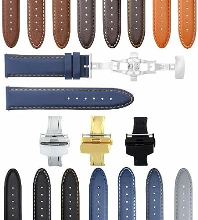 Ewatchparts 18MM-26MM REPLACEMENT CLASSIC MENS LEATHER WATCH BAND STRAP SMOOTH COMPATIBLE WITH TUDOR