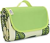 tapete grande [Fácil de transportar]: la manta de picnic pesa 1050g-1450g. Cuando no esté en uso, simplemente doble la alfombra de picnic y fíjela con un velcro.