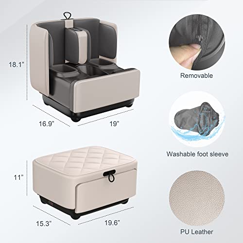 COMFIER 2-in-1 Shiatsu Foot Massager&Foot Rest,Foot and Calf Massager with APP Control,Heated Feet Massager for Foot Pain Relief,Gifts for Men Women by COMFIER - Image 8