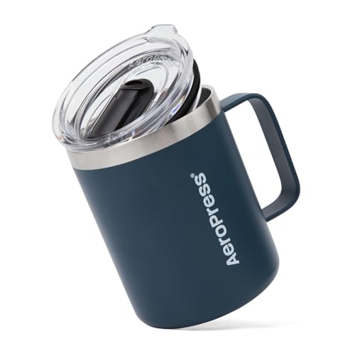 AeroPress Travel Mug 12oz Stainless Steel Blue