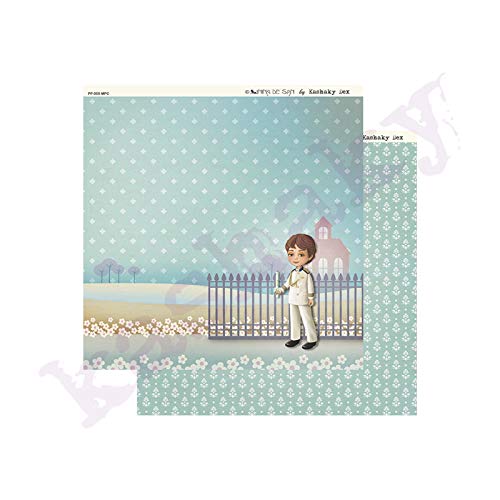 Kashakydex Papel Scrap Mi Primera Comunion Niño de San