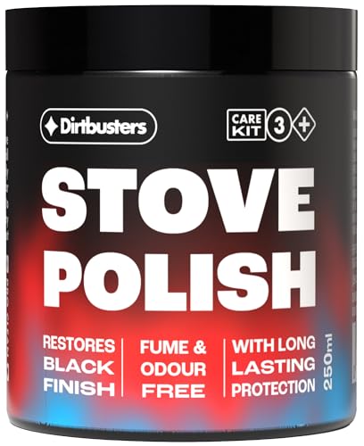 Dirtbusters Stove Polish For Log Burners & Grates Restore To Black Non toxic Alternative To Stove Paint (250ml)