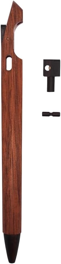 "Bezel" 0.5mm Wood Mecanical Pencil - Natural wood color/body - Allergy safe - Gift box - Made in Japan (Satine Red)