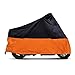 XXL Motorcycle Motorbike Waterproof Dustproof UV Protective Breathable Cover Outdoor Oragen/Black w/ Carry Bag