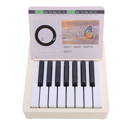 Calendrier de piano 2025 blanc avec lumières RVB pour bureau design