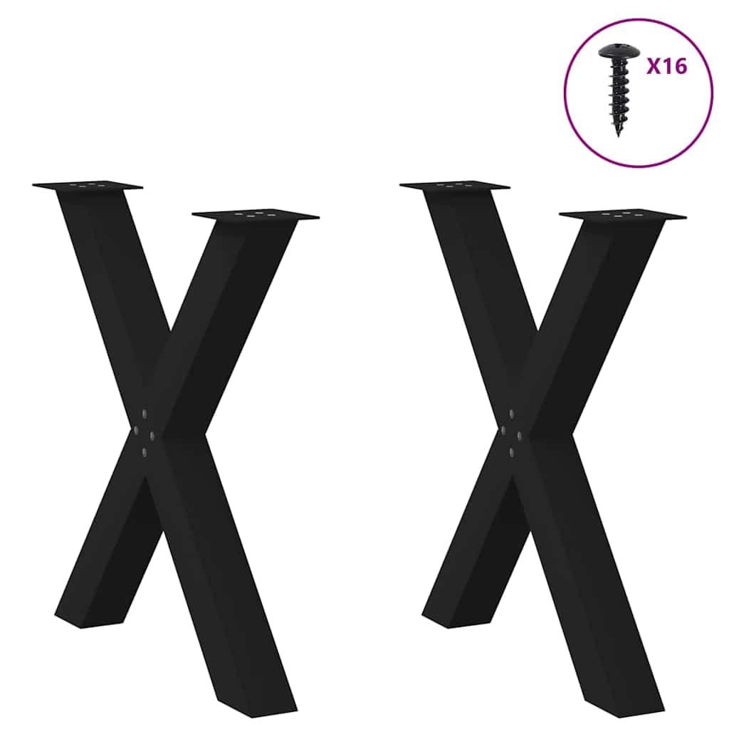 vidaXL Eettafelpoten 3 st V-vormig 70x(72-73,3) cm staal zwart vidaXL Eettafelpoten 3 st V-vormig 70x(72-73,3) cm staal zwart