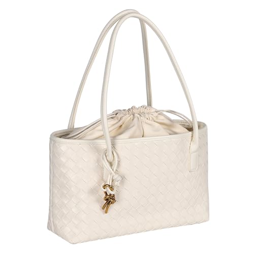 [ANA McQueen] ヴィーガンレザークロストート (ホワイト)