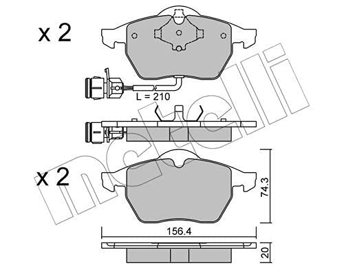 Metelli 22-0181-0 plaquettes de frein d'origine italienne pour un freinage fluide et silencieux