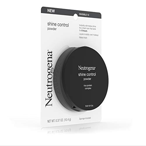 Neutrogena Shine Control Mattifying Face Powder For Oily Or Combination Skin, Lightweight & Oil-Absorbing Powder With Rice Protein, Compact With Application Sponge, Invisible 10,.37 Oz. #TOP6