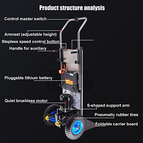 Carretilla eléctrica escalera 1200W 400KG batería removible miniatura 5