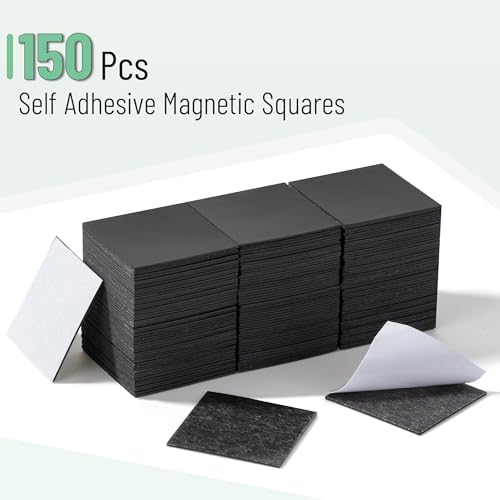 Image of Mr. Pen- Self Adhesive Magnet Square, 150 pcs, Flexible and Extra Thin | 0.8 inchx0.8 inch, Magnetic Square with Adhesive Backing, Perfect for Crafts, DIY Projects & Decorative Magnet