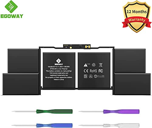 A2141 Laptop Battery, Egoway A2113 Replacement For Macbook Pro 16 Inch A2141 (2019), Emc 3347 #TOP1