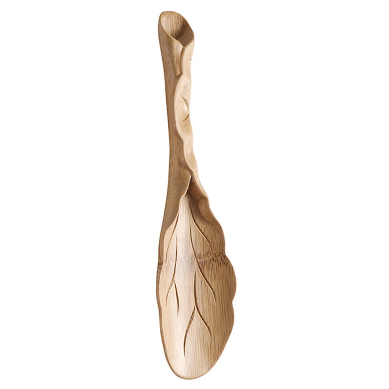PRETYZOOM Delicate Textured Teaspoon Tea Shovel Bamboo Tea Scoop Tea Ceremony Utensil Tools Set