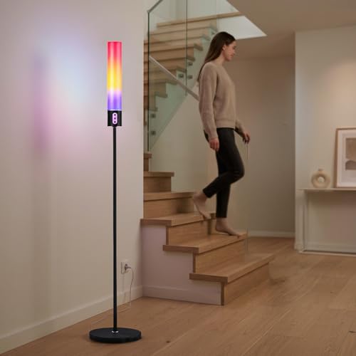 MILENTII RGB+CCT Smart Floor Lamp, 1000LM LED Modern Standing Lamp with App & Voice Control, Music Sync, Dimmable 2200K-6500K, 16 Million Colors, Alexa Compatible, 65" Tall Living Room Lamp by MILENTII - Used condition - Image 6