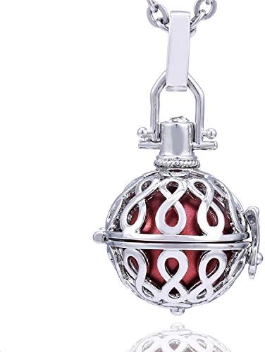 Morella Women Necklace Stainless Steel 70 cm 27,5" with Infinity Pendant for Sound Balls Ø 16 mm 0,63" in a Velvet Jewelry Bag