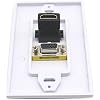 Poyiccot VGA Wall Plates, 1 Port HDMI Female + 1 Port VGA 15P Female AV Wall Outlet Video Socket Face Connector Plate White ABS (1HDMI+1VGA)