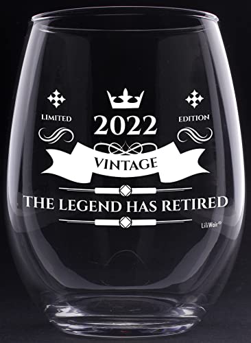 Funny Retirement Gifts For Women. Retirement Wine Glass Gift For Mom. Retiree Glasses For Woman Friends Coworkers Office & Family. Unique Novelty Ideas For Her Nurses Navy Air Force Military Gag #TOP1