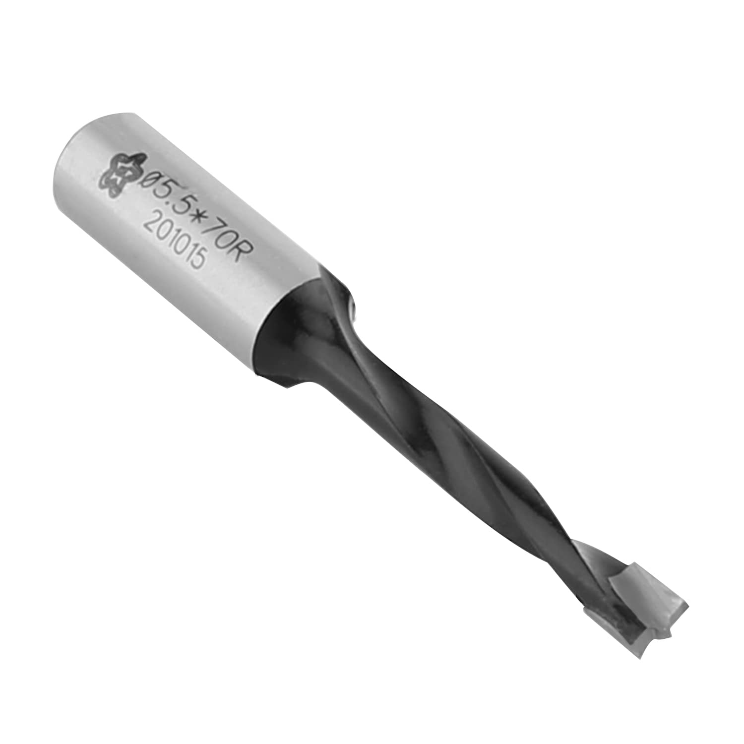 Auniwaig Brad Point Drill Bits 5.5mm x 70mm Forward Turning HSS Soft Drill for Wood Grooved Step Drill Spiral Twist Wood Drill Bits for Woodworking Drilling Tool