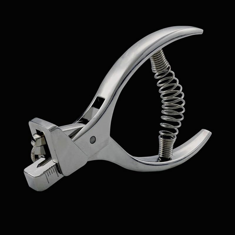 Punching Pliers Tearing Tear of Packaging Bag U Type/V Type Slot 2MM Cut Width Hole Puncher Notching Plier for Card Tailor (V Type)
