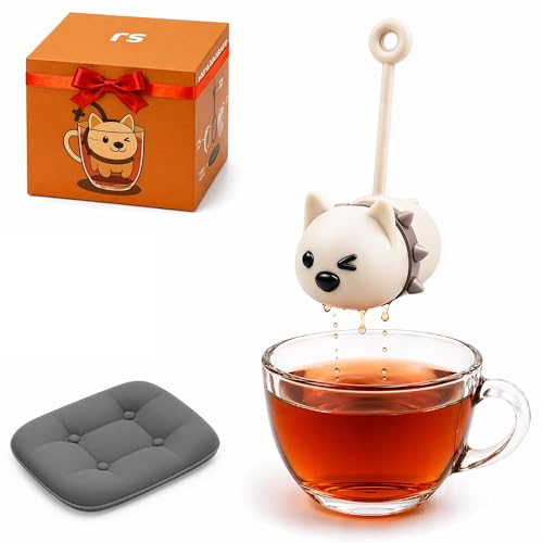 Infuser Dog With Drip Tray, Dog Tea Infusers For Loose Tea, 