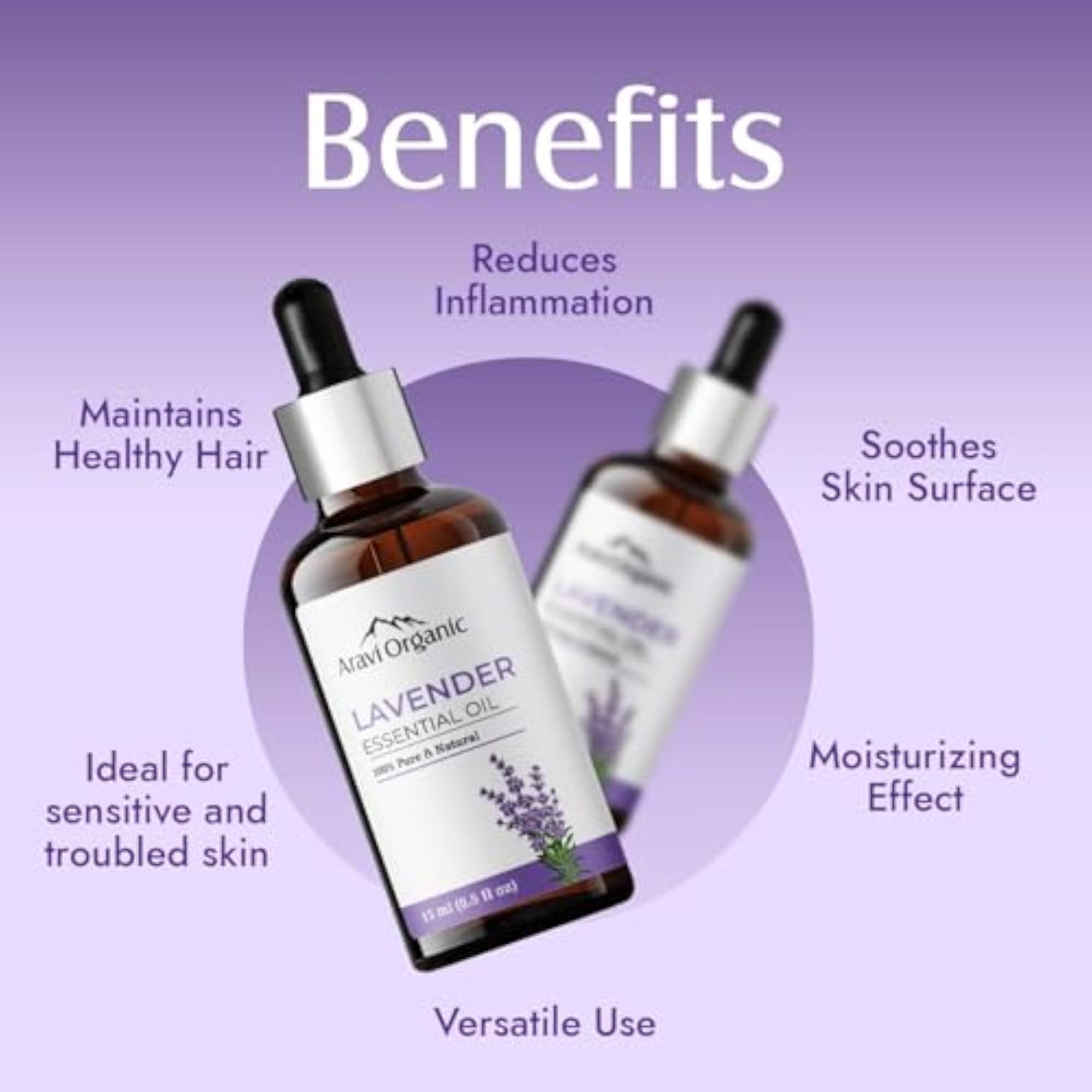 Aravi Organic Tea Tree and Lavender Essential Oil, 15ml Each