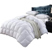 EGYPTIAN BEDDING California King Goose Down Comforter, White