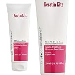 Keratin Kits Pro Pure Salt & Sulfate-Free (No SLS, SLE, ALSS) NEW FORMULATION, Aftercare Conditioner for Extensions & to Prolong Keratin Treatments 250ml, Vegan.