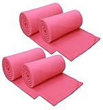 Betz Fleecedecke 4 Stück 130x170 cm 180g/m² – Weiche Wohndecke und Kuscheldecke – Flauschige Sofadecke als Tagesdecke – Leicht, wärmend und leicht zu pflegen – Farbe Fuchsia