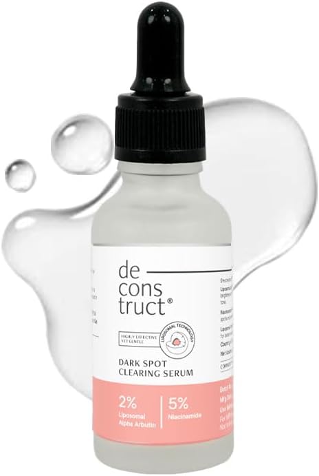 Deconstruct Clearing Serum 2% Alpha Arbutin + 5% Niacinamide | Anti - Pigmentation & Tanning Face Serum | Clears Dark Spots, Marks, Hyperpigmentation | For both Men & Women | 30ml